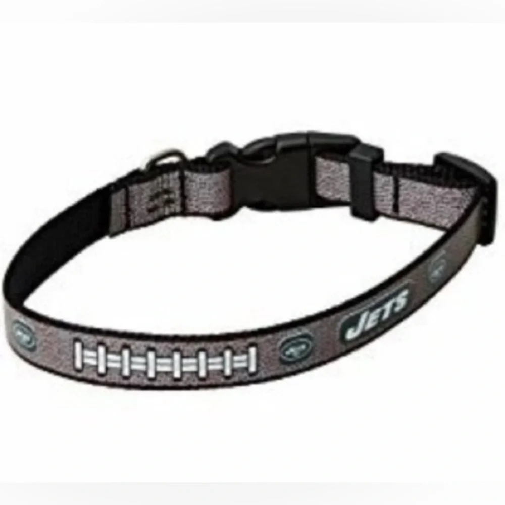 NWT [Gamewear] New York Jets NFL Football Matching Reflective Pet Leash & Collar